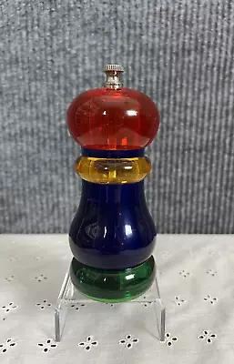 Olde Thompson Vtg Pepper Mill Primary Color Lucite Fiesta Sunset 80's 5.5  Tall • $17.99