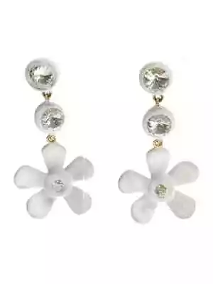 MARNI DAISY Earrings White Ladies Top Height 5.5 Top Width 2.7 Used • $219.99