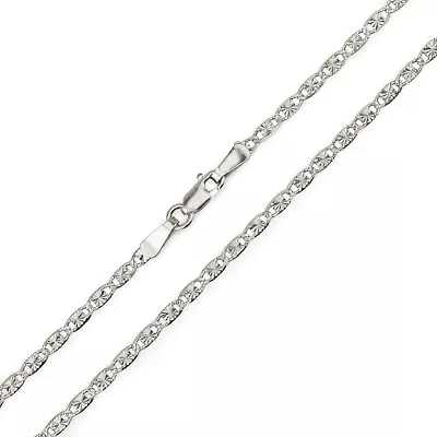 14k Gold Necklace Solid White Gold Valentino Chain 16/18/20 Inches 2.0 MM • $264.59