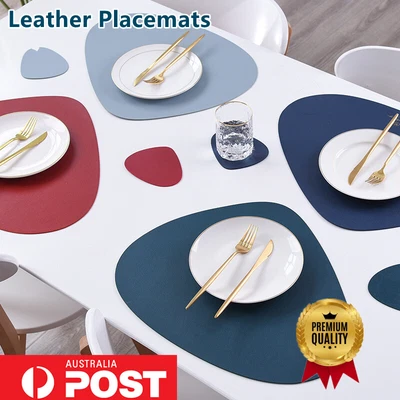 $12.89 • Buy 2 Set Kitchen Placemats Dining Table Washable Non-Slip Mats Insulation Coaster