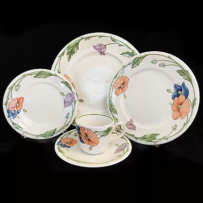 AMAPOLA Villeroy & Boch 5 Piece Place Setting NEW NEVER USED Made In Germany • $179.99