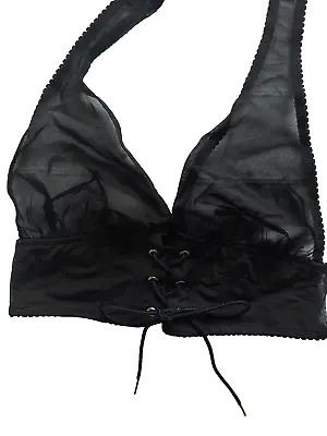 Ann Summers Halter-neck Bra Top Black Size S • £5