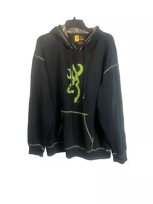 Browning Men's Buckmark Realtree Size XL Camo Lined Hood Hoodie (Black) • $24.95