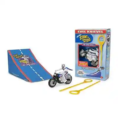 MINI Evel Knievel RIP-CORD Ssp Racer Daredevil Stunt Cycle Toy Trail Bike W/Ramp • $50.87