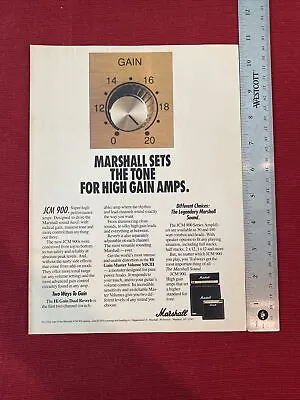 Marshall JCM 900 Amplifiers 1991 Print Ad - Great To Frame! • $6.95
