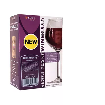 Youngs WineBuddy Fruit 6 Bottle Blackberry Home Brew Wine Making Kit  P&PUK  • £13.95