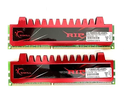 4GB DDR3-1600 PC3-12800 G.Skill Ripjaws 2x2gb CL9 Fast 1600 Memory • £25