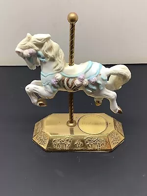 Vintage Westminster Mini Carousel Collection Porcelain Bisque Horse • $19.99