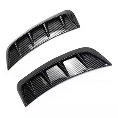   2Pcs Carbon Fiber Car Wheel Protector ABS Air Vent Hood Decoration Sticker Set • $20.60