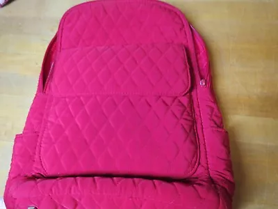 Vera Bradley Small Backpack Purse Handbag Red Quilted Microfiber Purse Unique • $29.99