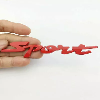 £4.37 • Buy Red Car Sport Stickers Logo Emblem 3D Metal Badge Decals Styling Emblems Badges