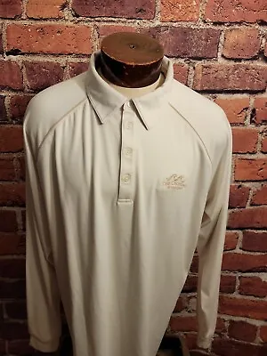 Adidas Climawarm Men's XL White Gold Longsleeve Polo Golf Shirt 🛺 • $24.97