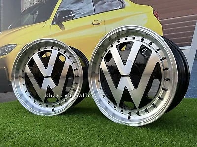 New 17 Inch 5X112 DEEP DISH JDM RR Style Wheels For VW GOLF CADDY PASSAT Old • $1669.58