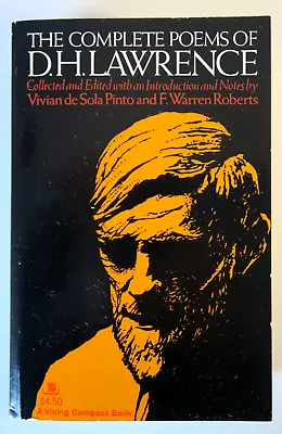 The Complete Poems Of D H Lawrence Ed By Vivian Del Sol A Pinto Paperback 1974 • $27.50