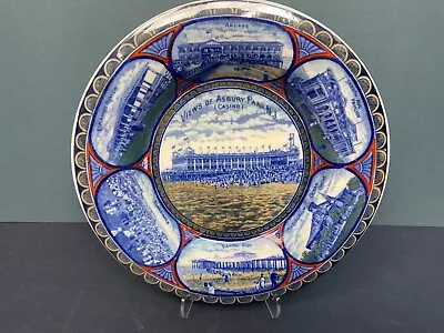 Antique Souvenir Plate - ASBURY PARK N.J.- Rowland & Marsellus Multicolor RARE! • $125