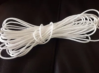 3 Mm White Nylon Braided Cord Drawstring X 10 Meters BN • £3.29