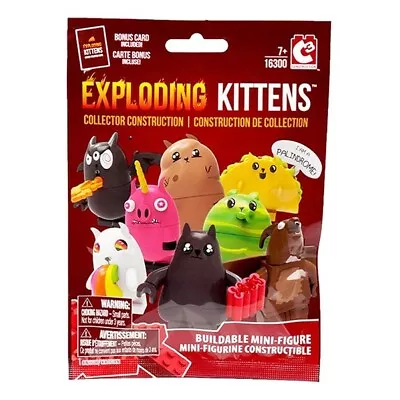 $19.99 • Buy EXPLODING KITTENS COLLECTOR CONSTRUCTION. Unopened MYSTERY Bag, Fits With Lego.