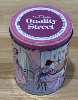£6 • Buy Vintage Mackintosh’s Cylindrical Quality Street Storage Tin 13.5 X 10cm Rare