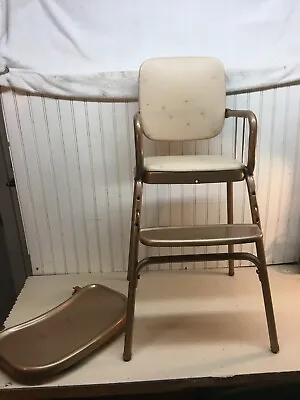 Vintage Mid Century Metal Childs High Chair Atomic Space Age Retro  • $180