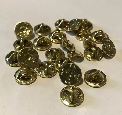 New! Lot Of 100 Brass Pin Back Guard Butterfly Clasp Clutch Military Lapel Gold  • $59.99