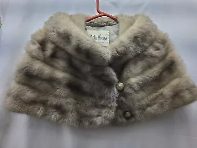 Vintage Fur Silver/Gray Mink Fur Stole   Size Small • $134.10