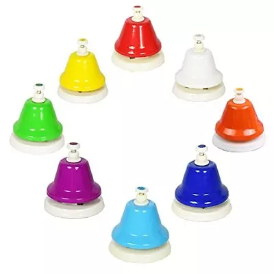 ENNBOM Desk Bells Hand Bells 8 Notes Music Bells Percussion Instrument Musica... • $48.74