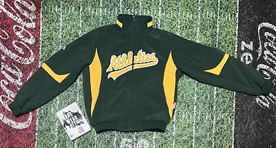 Majestic Authentic Oakland A’s  Jacket Sz L Athletics MLB Baseball Therma Base • $75.65