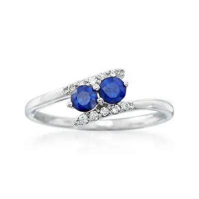 $2772.70 • Buy 0.70 Ct Natural Diamond Sapphire Gemstone Ring Solid 950 Platinum Band Size 5 6