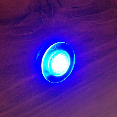 Marine Boat Led Livewell Round Button Blue Courtesy Light Oem Waterproof • $9.99