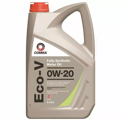 £40.99 • Buy Comma - ECOV5L  - ECO-V 0W20 Fully Synthetic Motor Oil ACEA A1/B1 5L