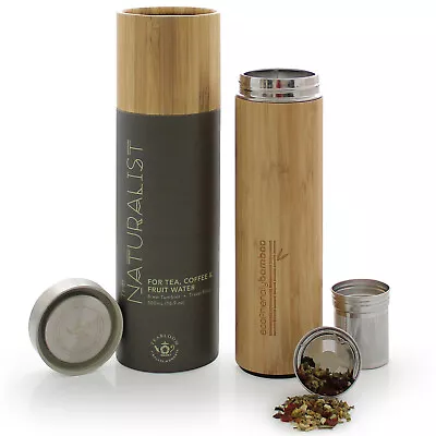 Teabloom The Naturalist All-Purpose Beverage Bamboo Thermos • $29.95