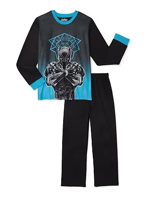 DISNEY MARVEL BLACK PANTHER Boys 2 PIECE Flannel Pajama Set SIZE 4/5 6/7 8 NEW • $9.48