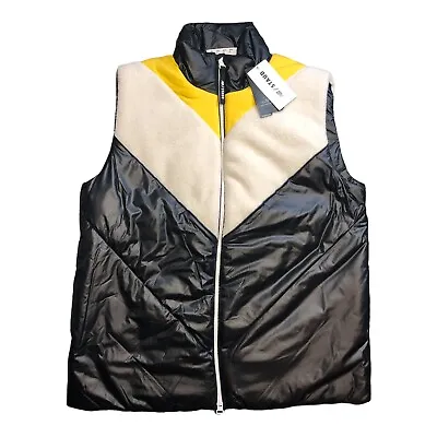 $99.99 • Buy New Balance NB X Staud Mixed Media Designer Oversized Puffer Vest Size L “Black”
