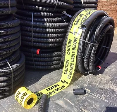 UNDER GROUND ELECTRICAL CABLE DUCTING TWINWALL 50mm CONDUIT DUCT + FREE TAPE ! • £49.95