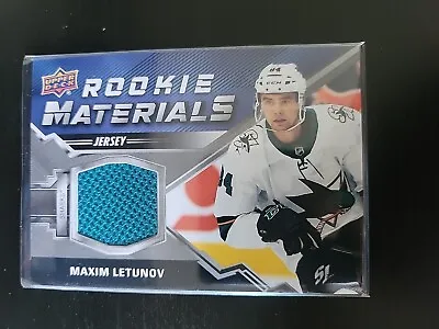 2021-22 Upper Deck Series 2 Rookie Materials Maxim Letunov San Jose Sharks • $4.99