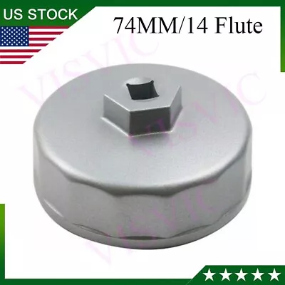 74mm Oil Filter Cap Wrench Socket Remover Tool 14 Flutes For Benz Audi Toyota VW • $11.76