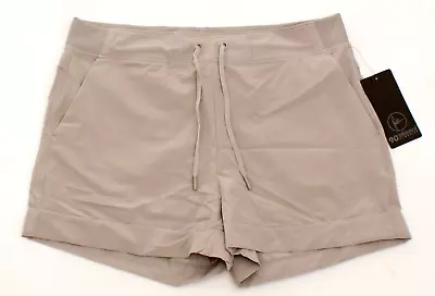 90 Degree By Reflex Women's XL Gull Gray Walking Shorts Drawstring Elastic Waist • $57.99