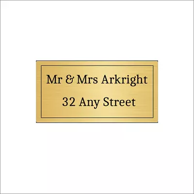 House Name Aluminium Plate Plaque Personalised Name Door Number • £4.99