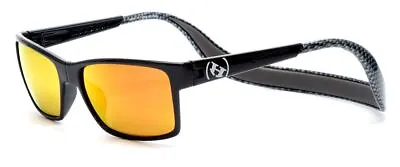 Hoven Eyewear MONIX In Black & Grey Carbon Fiber & Fire Chrome Polarized • $143.48
