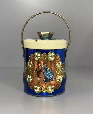 Vtg MURRAY-ALLEN Confections Candy Handled Tin W/Lid Ft. Couple Dancing England • $15.99
