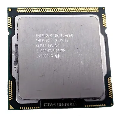 Intel Core I7-860 2.80GHz Quad-Core 8MB LGA 1156/Socket H CPU Processor SLBJJ • $19.99