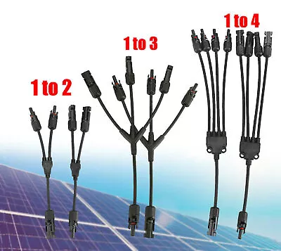 Solar Panel Y Branch Cable Connection Waterproof Adapter Connector Extension USA • $5.40