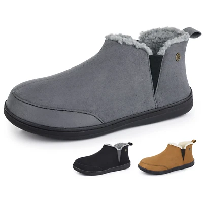 £12.99 • Buy VeraCosy Mens Comfort Micro Suede Memory Foam Slippers Faux Sheepskin Shoes Size