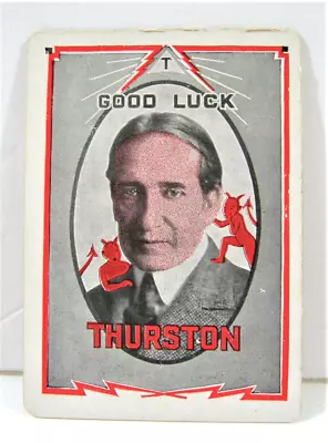 Vintage Howard & Jane Thurston Great Magician Good Luck Throw Out Stage Card • $19.99