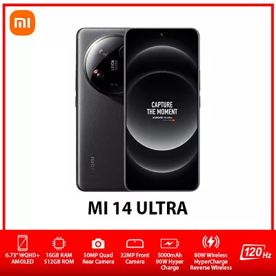 Xiaomi 14 Ultra 5G Dual SIM Unlocked Android Mobile Phone AU – Black/16GB+512GB • $2014.59