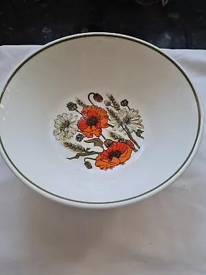 £5 • Buy Vintage J & G Meakin 'poppy' Dessert Serving  Bowl