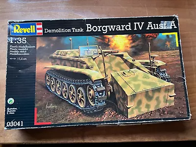 REVELL Model Tank GERMAN BORGWARD IV AUSF.A DEMOLITION 1/35 SCALE MODEL KIT • £20