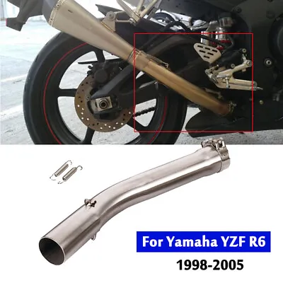 For Yamaha YZF R6 1998-2005 Exhaust Mid Pipe Slip On System 51mm Connecting Tube • $65.70
