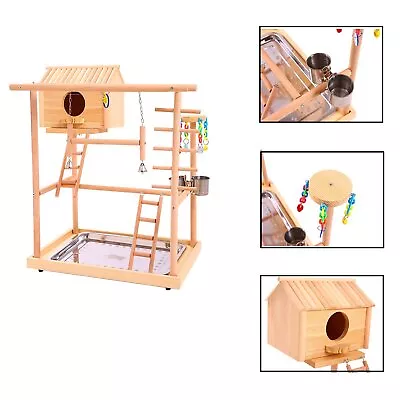 Bird Play Stand Perches Nest Gym Parrot Playground Playgym Playpen Swing Bridge • $99.99