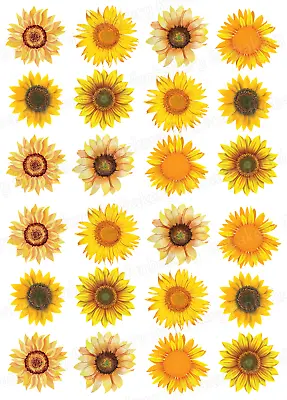 Sunflower Flower Cake Topper Party Deco Edible Birthday Celebration Stand Up • £5.49